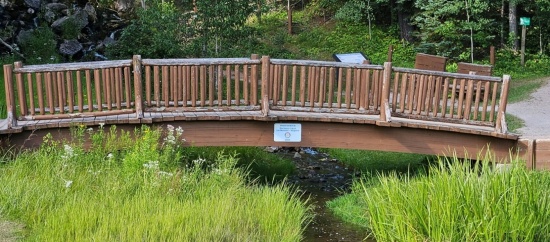 Fumee Creek Bridge before replacing railings and deck board